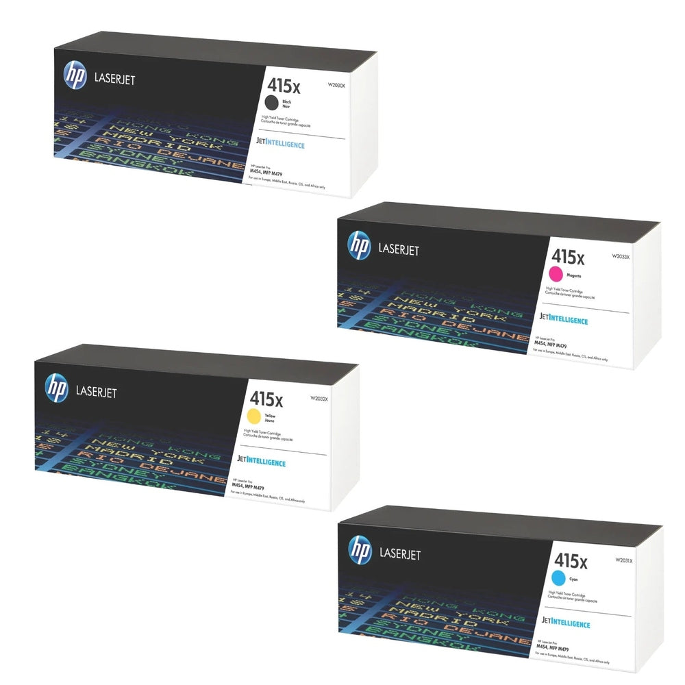 HP Toner 415A CMYK 4er Multipack für Original HP Color LaserJet Drucker