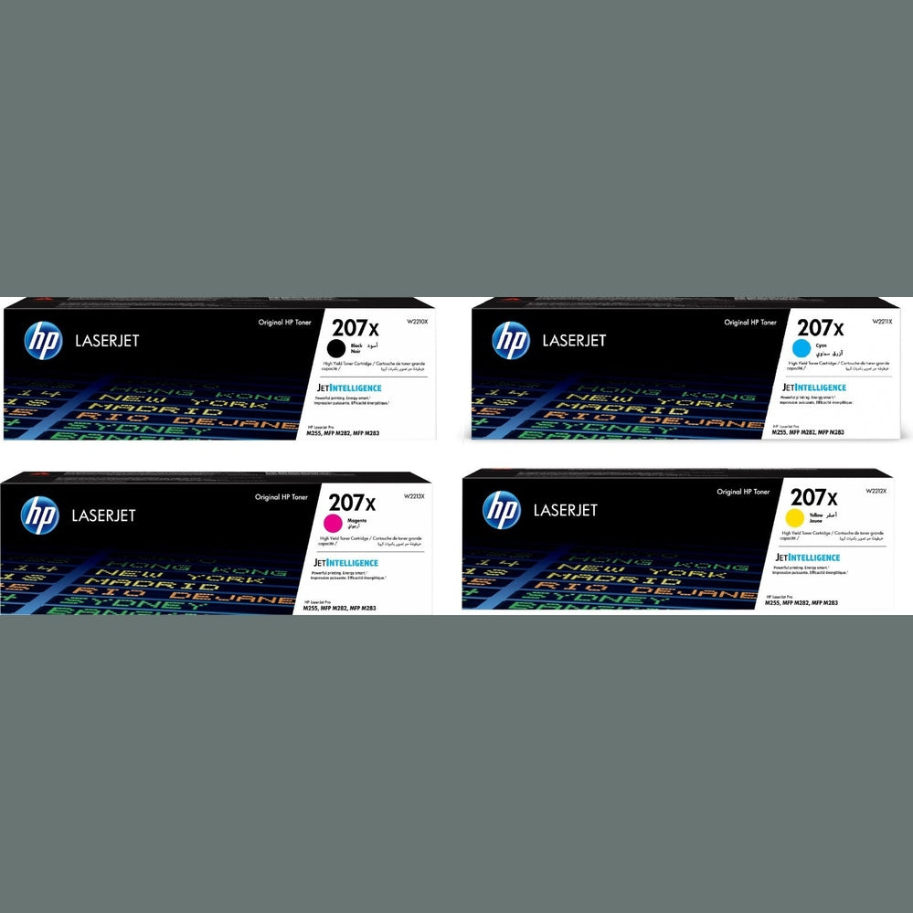 HP Toner 207X CMYK 4er Set für Original HP Color LaserJet Drucker