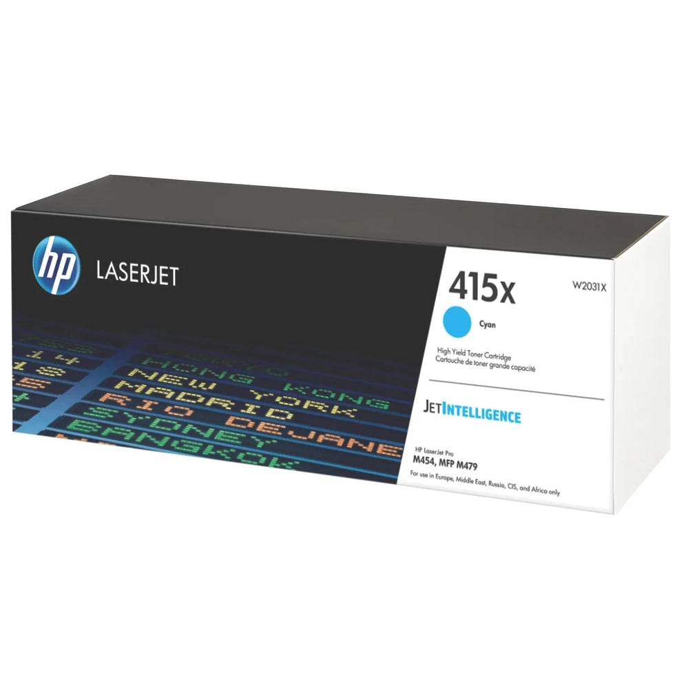 HP Toner 415X Tonerkartusche Cyan für Original HP Color LaserJet Pro M454 Drucker