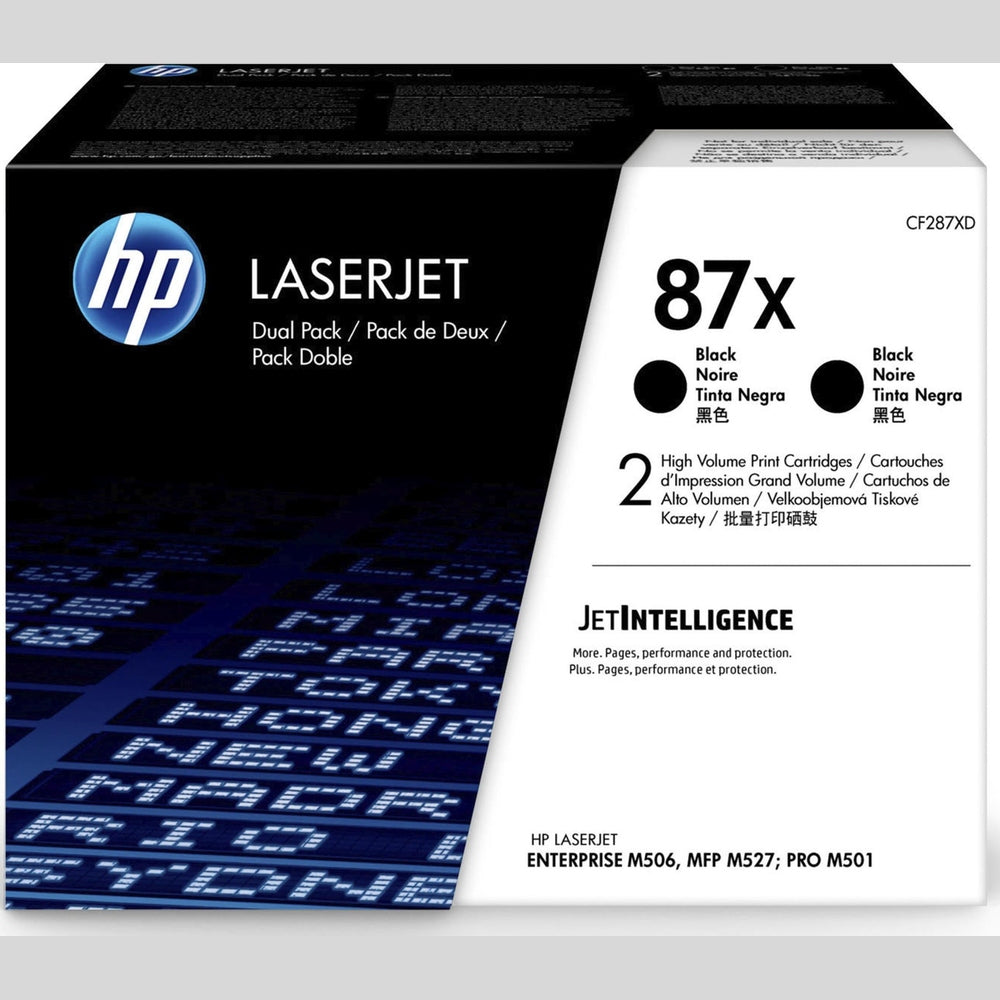 HP Toner 87X CF287XD 2er-Pack Schwarz Hohe Ergiebigkeit für Original HP LaserJet Drucker