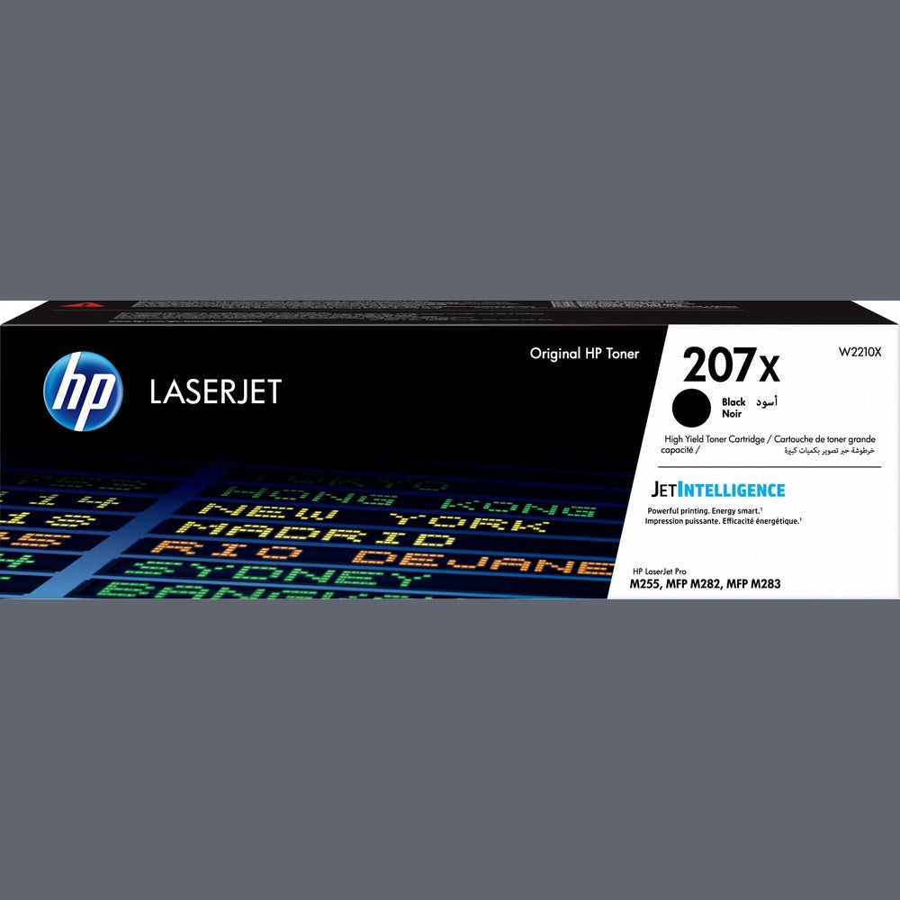 HP Toner W2210X Schwarz No. 207X für Original HP Color LaserJet Pro M255dw / M255nw / MFP M282nw / M283cdw / M283fdw